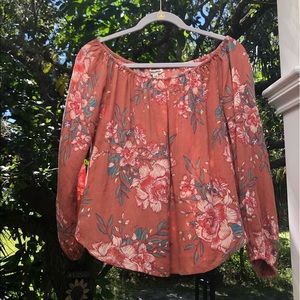 Off the shoulder flowy blouse